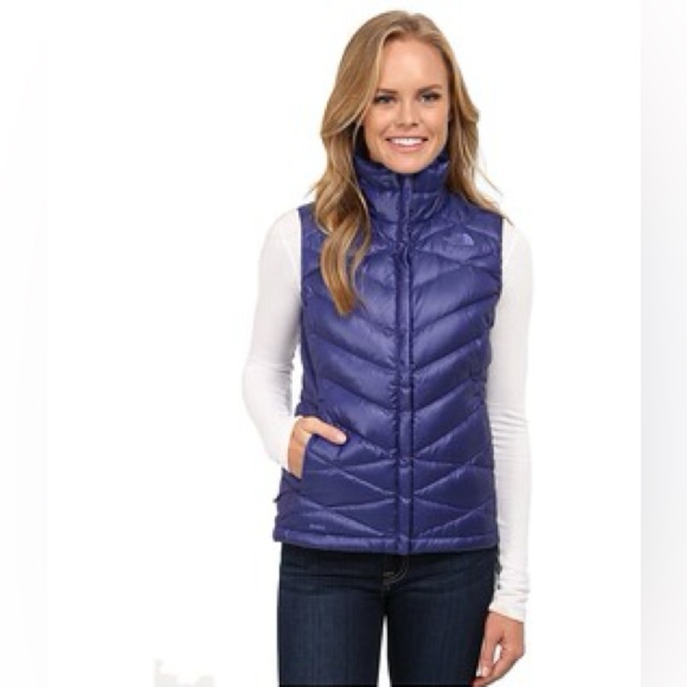 The North Face Aconcagua 550 Down Puffer Vest in Garnet Purple.  NWOT S